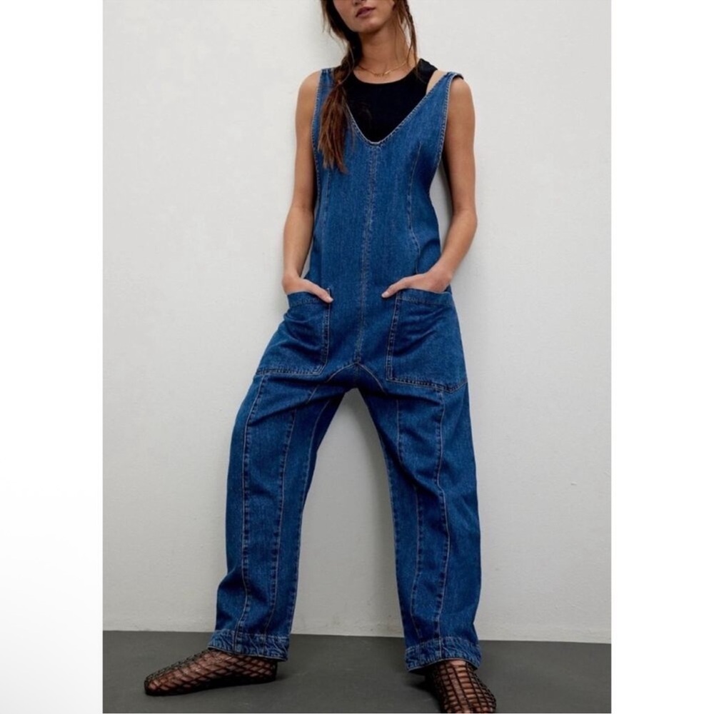Free People We the Free High Roller Jumpsuit Size XL